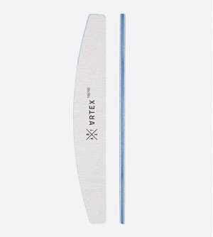 ARTEX пилка для ногтей зебра в форме полумесяца 150/150 грит  ARTEX пилка для ногтей зебра в форме полумесяца 150/150 грит