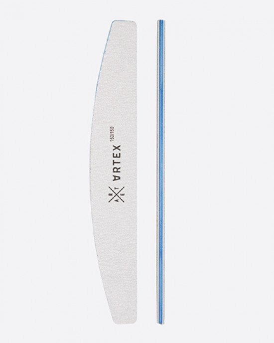 ARTEX пилка для ногтей зебра в форме полумесяца 150/150 грит