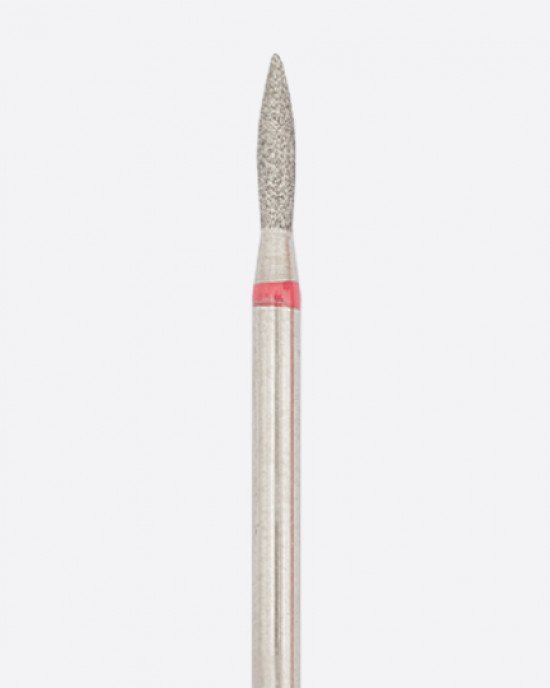 Бор алмазный форма пламя 1,8 мм (мелкая зернистость, красный)