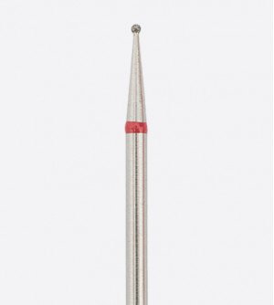 Бор алмазный шаровидный 1 мм (мелкая зернистость, красный)