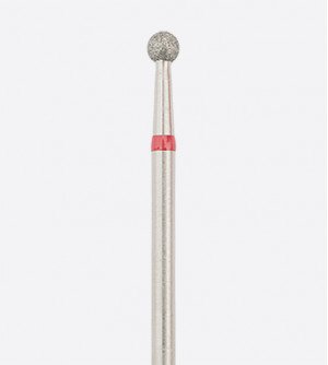 Бор алмазный шаровидный 3,1 мм (мелкая зернистость, красный)