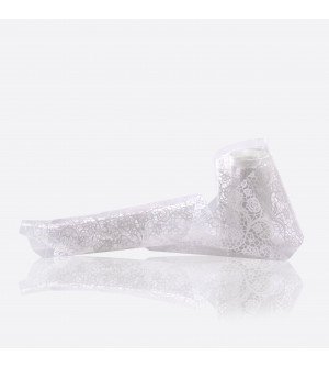 Фольга переводная белый узор 1м х 4см 042 Фольга переводная белый узор 1м х 4см 042