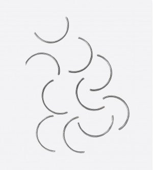 Металлический декор, дуга серебро 11х6мм