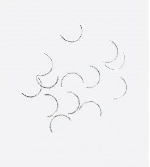 Металлический декор, дуга серебро 6х3мм