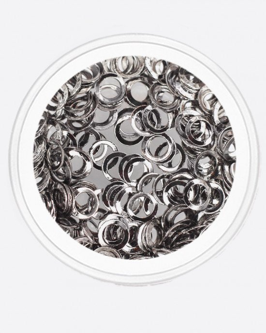 Металлический декор, круг черное серебро Ø 3мм