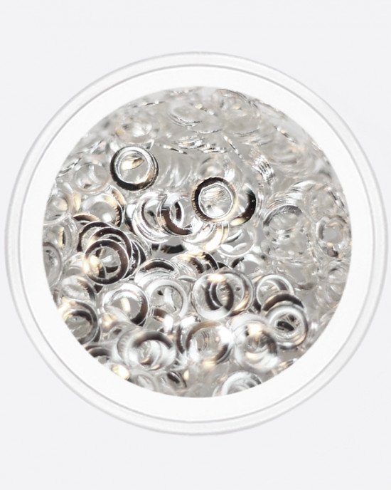 Металлический декор, круг серебро Ø 3мм