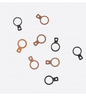 Металлический декор, кулон серебро 6х3,5 мм