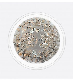 Металлический декор, мальтийский крест серебро 6х6 мм Металлический декор, мальтийский крест серебро 6х6 мм