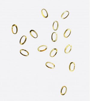 Металлический декор, овал золото 5х3мм 