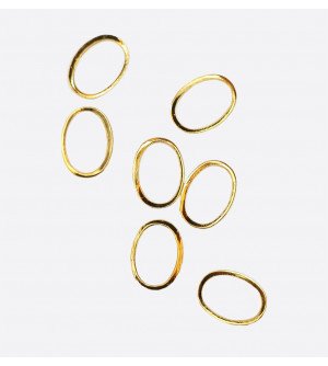 Металлический декор, овал золото 9х6 мм