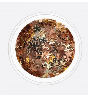 Металлический декор, пятилистник золото 3х3 мм Металлический декор, пятилистник золото 3х3 мм