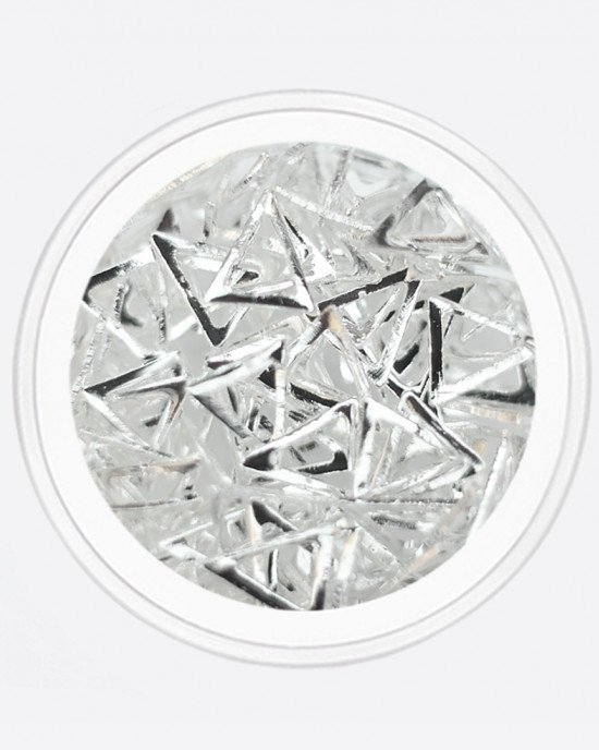 Металлический декор, треугольник серебро 6х5мм