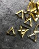 Металлический декор, треугольник золото 3мм
