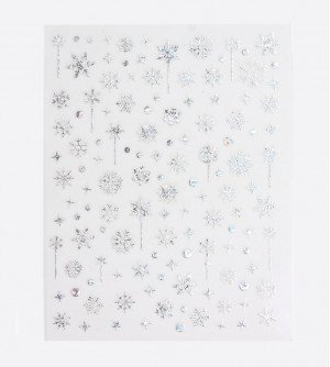 Наклейки,  снежинки голограмма серебро 375 Наклейки,  снежинки голограмма серебро 375