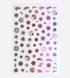 Наклейки,  снежинки, шары 377 Наклейки,  снежинки, шары 377