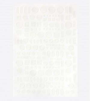 Наклейки, фигуры белые 027