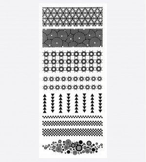 Наклейки, геометрия черный 314