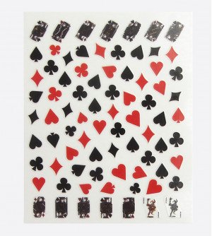 Наклейки, карты красные и черные 380 Наклейки, карты красные и черные 380