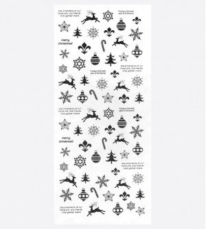 Наклейки, новогодние игрушки 086