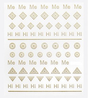 Наклейки, полоски орнамент золото 127