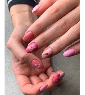 Наклейки, розовые мишки 450 Наклейки, розовые мишки 450