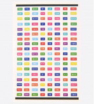 Наклейки, слова цветные 195