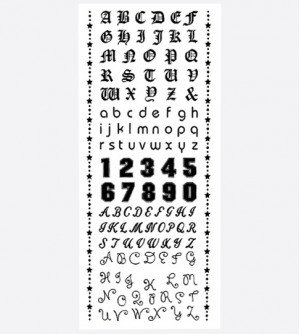 Наклейки, шрифты, цифры 267