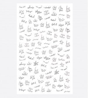 Наклейки, текст трафарет 340