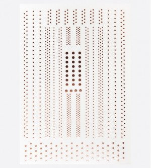 Наклейки, точки бронза 089