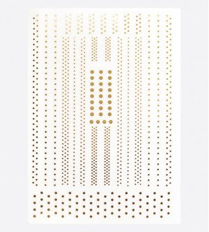 Наклейки, точки золото 090