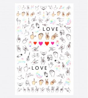 Наклейки, жесты 346