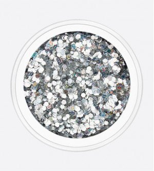 Пиксель шестигранник серебро голограмма