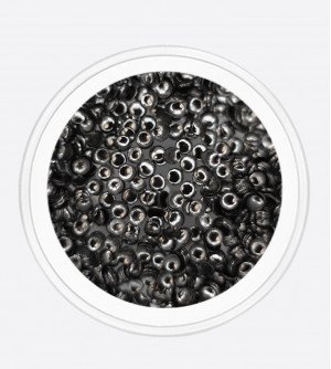 Полусфера полая черное серебро 1,5 мм 