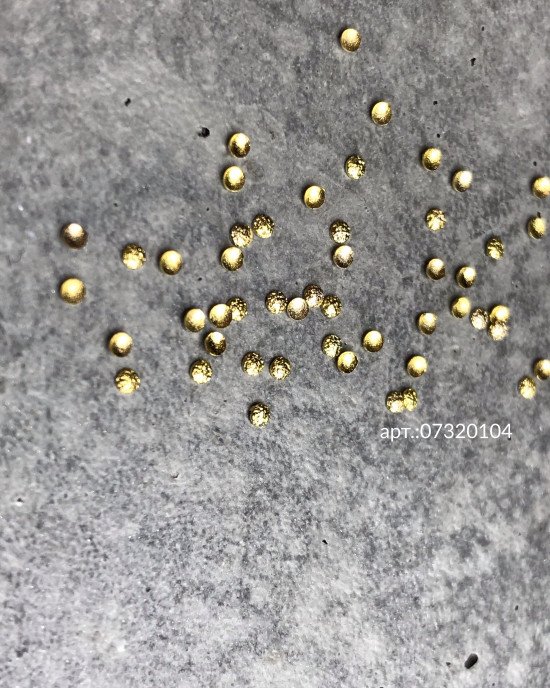 Полусферы круглые шлифованные золото 1,5 мм
