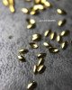 Полусферы лепестки гладкие золото 1х2 мм