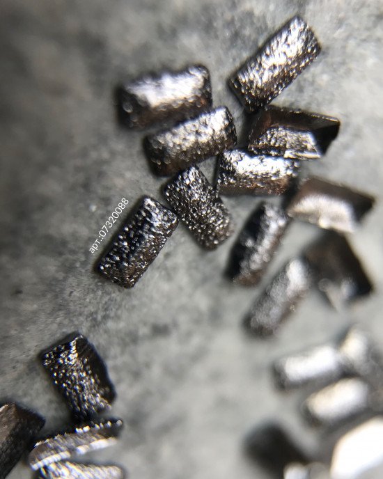 Полусферы прямоугольные граненные шлифованные черное серебро 1,5х3 мм
