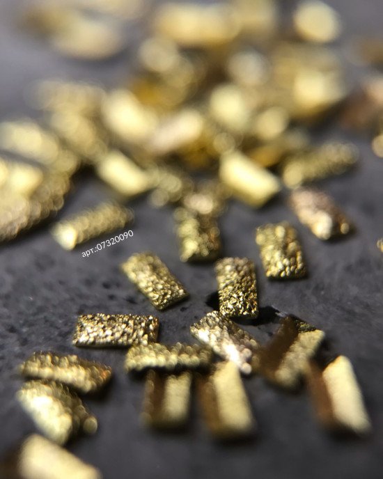 Полусферы граненные шлифованные золото 1,5х3 мм