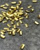 Полусферы прямоугольные граненные шлифованные золото 1,5х3 мм