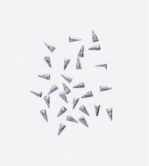 Полусферы треуг.гран. шлиф.серебро 1,5х3 мм