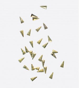 Полусферы треуг. гран.шлиф. золото 1,5х3 мм 