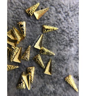 Полусферы треуг. гран.шлиф. золото 1,5х3 мм 