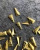 Полусферы треугольные граненные шлифованные золото 1,5х3 мм