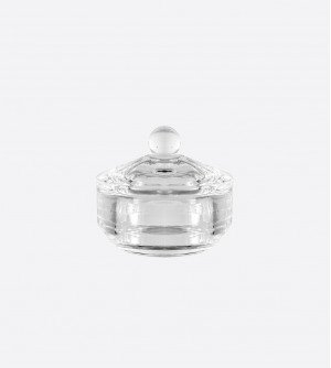 Стаканчик с крышкой стеклянный, круг 40мм